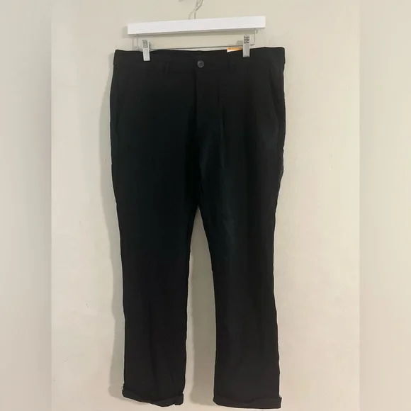 alfani black dress pants Alfani Mens Solid Dress Pants Slacks, Black, 36W x UnfinishedL